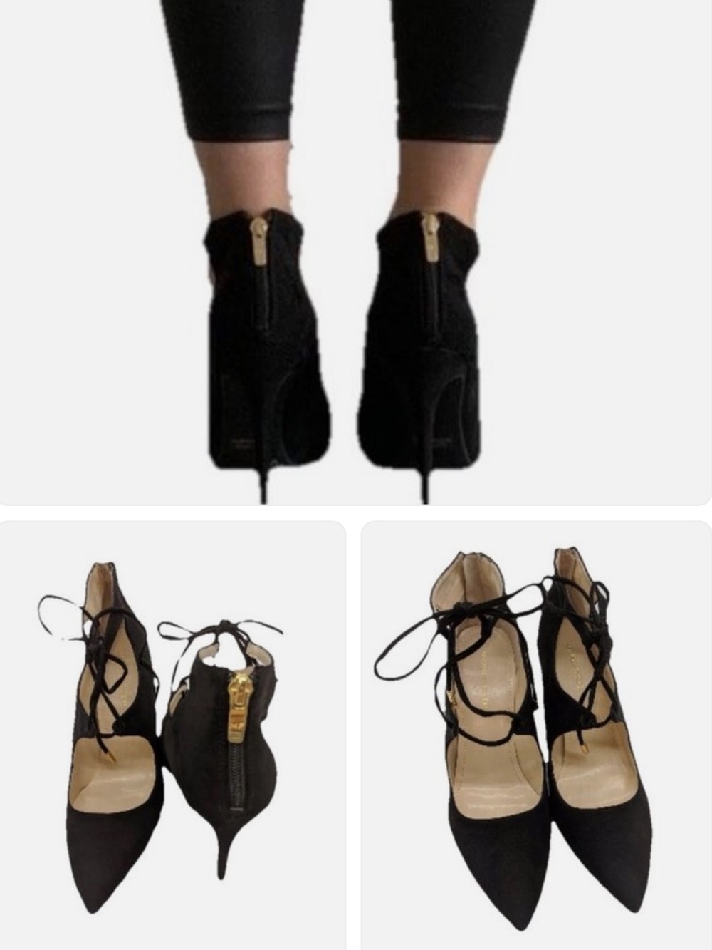 Like New*Size 6*Marc Fisher Neetsa Women’s Lace Up Stiletto Heels Black
